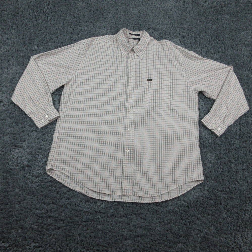 Faconnable Shirt Mens XL Multicolor Plaid Button Down Long Sleeve Pocket France